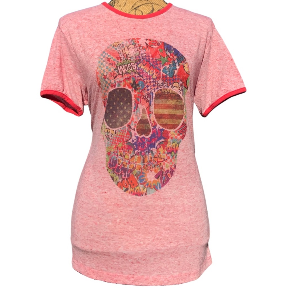 SIVA Skull Ringer T-Shirt Sz L